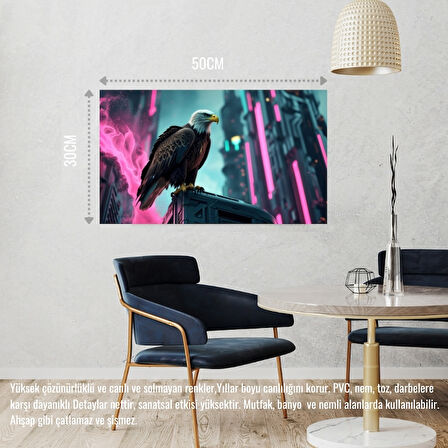 KARTAL FÜTÜRİSTİK BİR ŞEHİRDE 08 ÇERÇEVESİZ 50X30 CM PVC TABLO