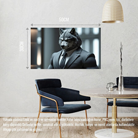 KURT MUHAFIZ GÖREVİNDE 02 ÇERÇEVESİZ 50X30 CM PVC TABLO