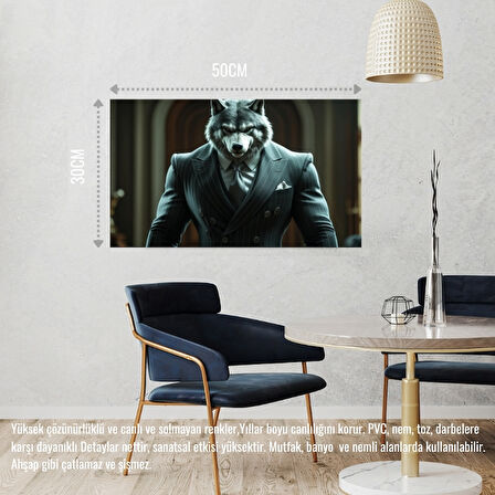 KURT MUHAFIZ GÖREVİNDE 04 ÇERÇEVESİZ 50X30 CM PVC TABLO