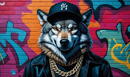 RAPÇİ KURT 01 ÇERÇEVESİZ 50X30 CM PVC TABLO