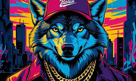 RAPÇİ KURT 02 ÇERÇEVESİZ 50X30 CM PVC TABLO