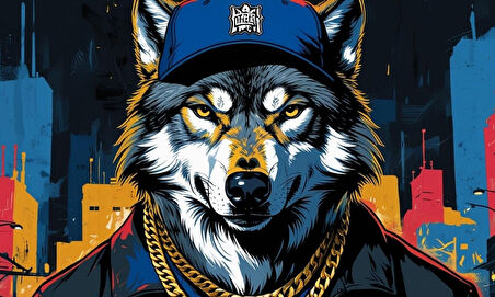 RAPÇİ KURT 03 ÇERÇEVESİZ 50X30 CM PVC TABLO