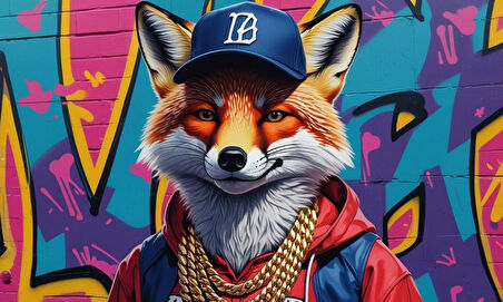 RAPÇİ TİLKİ 02 ÇERÇEVESİZ 50X30 CM PVC TABLO