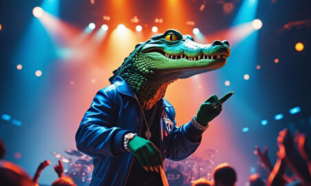 RAPÇİ TİMSAH 01 ÇERÇEVESİZ 50X30 CM PVC TABLO