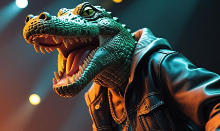 RAPÇİ TİMSAH 04 ÇERÇEVESİZ 50X30 CM PVC TABLO