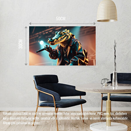 RAPÇİ TİMSAH 06 ÇERÇEVESİZ 50X30 CM PVC TABLO