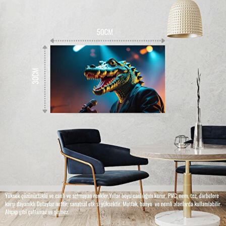 RAPÇİ TİMSAH 07 ÇERÇEVESİZ 50X30 CM PVC TABLO