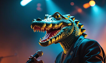 RAPÇİ TİMSAH 07 ÇERÇEVESİZ 50X30 CM PVC TABLO