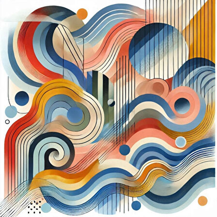 İSKANDİNAV SOYUT TABLO SET ÇERÇEVESİZ 50X50CM PVC TABLO 4'LÜ SET 003 (Her bir tablo 50X50CM Büyüklüğündedir.)