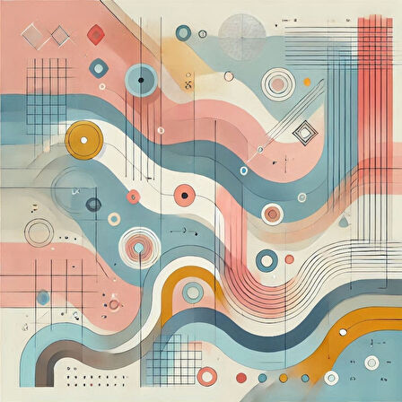 İSKANDİNAV SOYUT TABLO SET ÇERÇEVESİZ 50X50CM PVC TABLO 4'LÜ SET 005 (Her bir tablo 50X50CM Büyüklüğündedir.)