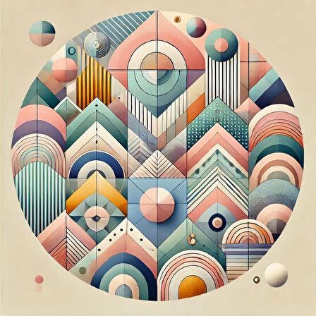 İSKANDİNAV SOYUT TABLO SET ÇERÇEVESİZ 50X50CM PVC TABLO 4'LÜ SET 006 (Her bir tablo 50X50CM Büyüklüğündedir.)