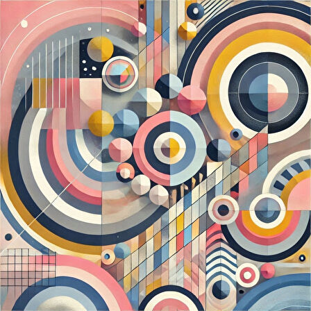 İSKANDİNAV SOYUT TABLO SET ÇERÇEVESİZ 50X50CM PVC TABLO 4'LÜ SET 006 (Her bir tablo 50X50CM Büyüklüğündedir.)