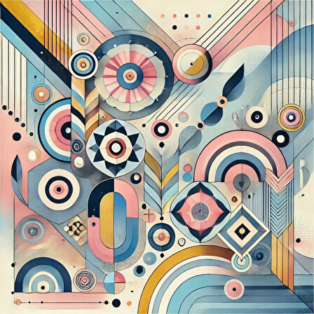 İSKANDİNAV SOYUT TABLO SET ÇERÇEVESİZ 50X50CM PVC TABLO 4'LÜ SET 006 (Her bir tablo 50X50CM Büyüklüğündedir.)