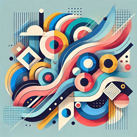 İSKANDİNAV SOYUT TABLO SET ÇERÇEVESİZ 50X50CM PVC TABLO 4'LÜ SET 007 (Her bir tablo 50X50CM Büyüklüğündedir.)