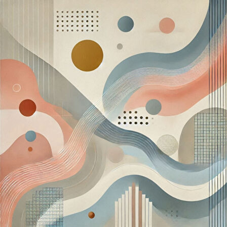 İSKANDİNAV SOYUT TABLO SET ÇERÇEVESİZ 50X50CM PVC TABLO 4'LÜ SET 010 (Her bir tablo 50X50CM Büyüklüğündedir.)