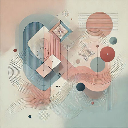 İSKANDİNAV SOYUT TABLO SET ÇERÇEVESİZ 50X50CM PVC TABLO 4'LÜ SET 010 (Her bir tablo 50X50CM Büyüklüğündedir.)