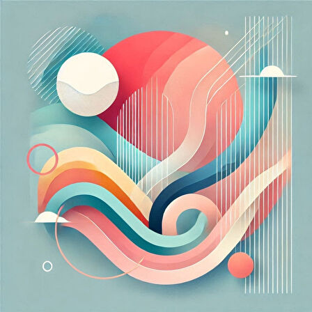 İSKANDİNAV SOYUT TABLO SET ÇERÇEVESİZ 50X50CM PVC TABLO 4'LÜ SET 011 (Her bir tablo 50X50CM Büyüklüğündedir.)