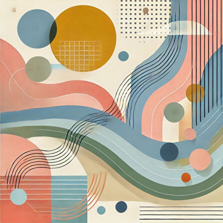 İSKANDİNAV SOYUT TABLO SET ÇERÇEVESİZ 50X50CM PVC TABLO 4'LÜ SET 011 (Her bir tablo 50X50CM Büyüklüğündedir.)