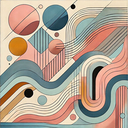 İSKANDİNAV SOYUT TABLO SET ÇERÇEVESİZ 50X50CM PVC TABLO 4'LÜ SET 012 (Her bir tablo 50X50CM Büyüklüğündedir.)