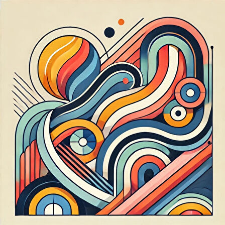 İSKANDİNAV SOYUT TABLO SET ÇERÇEVESİZ 50X50CM PVC TABLO 4'LÜ SET 014  (Her bir tablo 50X50CM Büyüklüğündedir.)