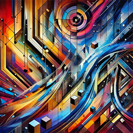 İSKANDİNAV SOYUT TABLO SET ÇERÇEVESİZ 50X50CM PVC TABLO 4'LÜ SET 025 (Her bir tablo 50X50CM Büyüklüğündedir.)