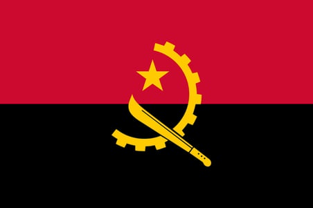 ANGOLA ÜLKE BAYRAĞI 45x30CM DUVAR TABLOSU ÇERÇEVESİZ PVC TABLO