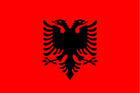 ARNAVUTLUK ÜLKE BAYRAĞI 45x30CM DUVAR TABLOSU ÇERÇEVESİZ PVC TABLO