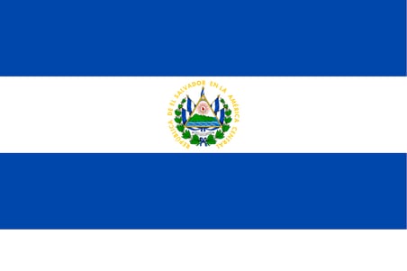 EL SALVADOR ÜLKE BAYRAĞI 45x25CM DUVAR TABLOSU ÇERÇEVESİZ PVC TABLO