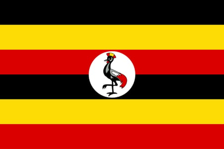 UGANDA ÜLKE BAYRAĞI 45x30CM DUVAR TABLOSU ÇERÇEVESİZ PVC TABLO
