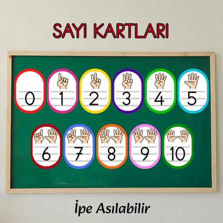 SAYI KARTLARI (ASILABİLİR)