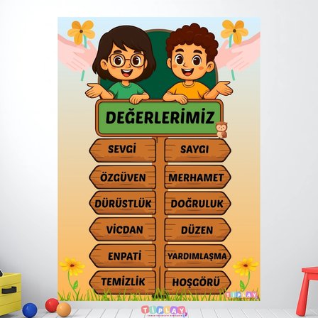 DEĞERLERİMİZ TABLOSU