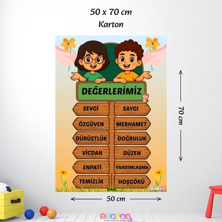 DEĞERLERİMİZ TABLOSU