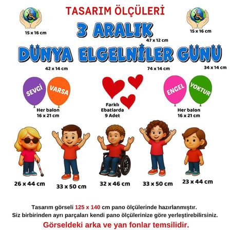 3 ARALIK ENGELLİLER GÜNÜ PANOSU