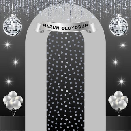 Mezuniyet Fotoğraf Panosu 160x160 cm PVC Vinil Tek Parça