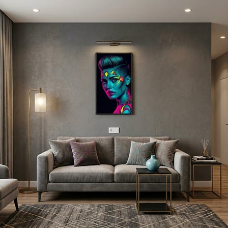 Neon Yüzler– Pop Art Kadın Portre Serisi 03 (Canlı Renkler ve Asi Duruş)