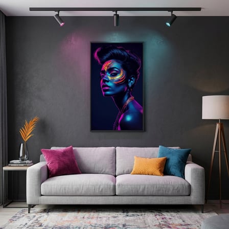 Neon Yüzler– Pop Art Kadın Portre Serisi 07 (Canlı Renkler ve Asi Duruş)