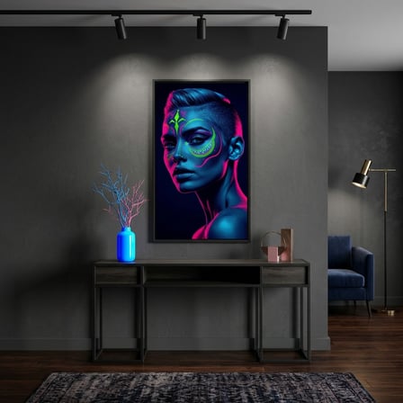 Neon Yüzler– Pop Art Kadın Portre Serisi 09 (Canlı Renkler ve Asi Duruş)