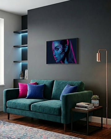 Neon Yüzler– Pop Art Kadın Portre Serisi 20 (Canlı Renkler ve Asi Duruş)