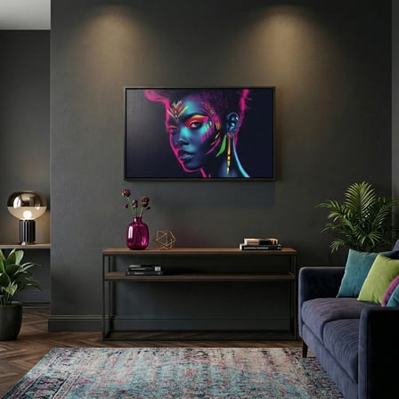 Neon Yüzler– Pop Art Kadın Portre Serisi 21 (Canlı Renkler ve Asi Duruş)