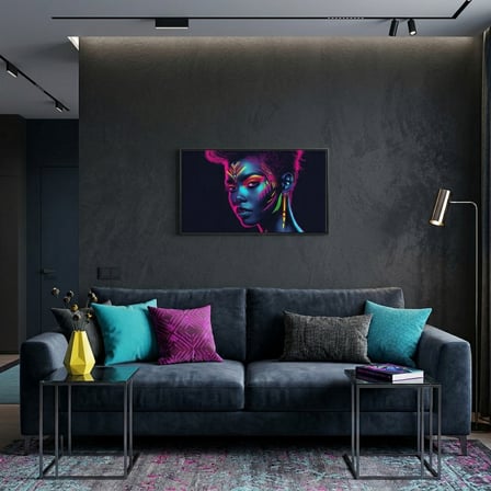 Neon Yüzler– Pop Art Kadın Portre Serisi 21 (Canlı Renkler ve Asi Duruş)