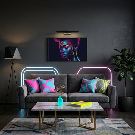 Neon Yüzler– Pop Art Kadın Portre Serisi 21 (Canlı Renkler ve Asi Duruş)