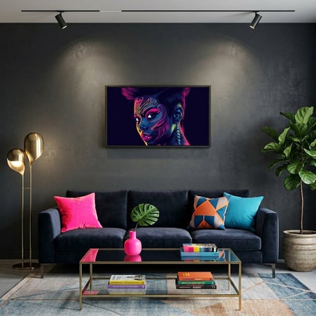 Neon Yüzler– Pop Art Kadın Portre Serisi 22 (Canlı Renkler ve Asi Duruş)