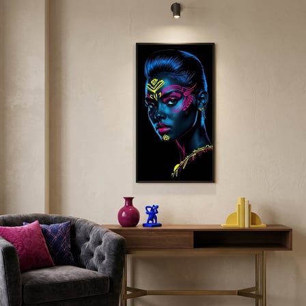 Neon Yüzler– Pop Art Kadın Portre Serisi 24 (Canlı Renkler ve Asi Duruş)