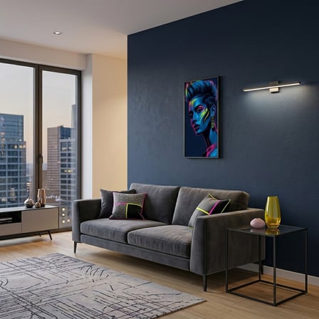 Neon Yüzler– Pop Art Kadın Portre Serisi 36 (Canlı Renkler ve Asi Duruş)