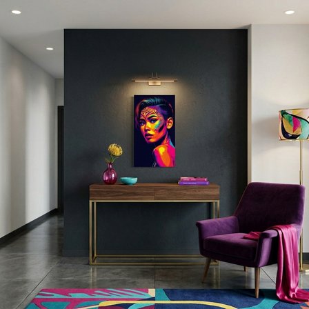 Neon Yüzler– Pop Art Kadın Portre Serisi 39 (Canlı Renkler ve Asi Duruş)
