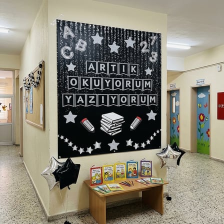 Okuma Bayramı Hatıra Fotoğrafı Panosu PVC Vinil Pano Süsü 160 x 200 cm | Tek Parça 01