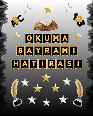 Okuma Bayramı Hatıra Fotoğrafı Panosu PVC Vinil Pano Süsü 160 x 200 cm | Tek Parça 05