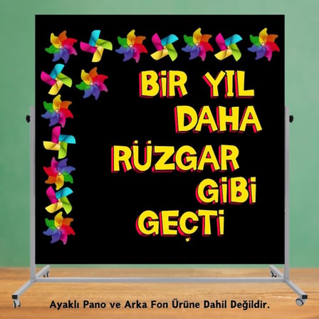 Karne Günü Rüzgar Gülü Temalı Okul Panosu Figür Seti | Hazır Kesim Sınıf Süsü