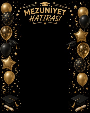 Mezuniyet Hatırası Hatıra Fotoğrafı PVC Vinil Afiş 160 x 200 cm | Tek Parça  03
