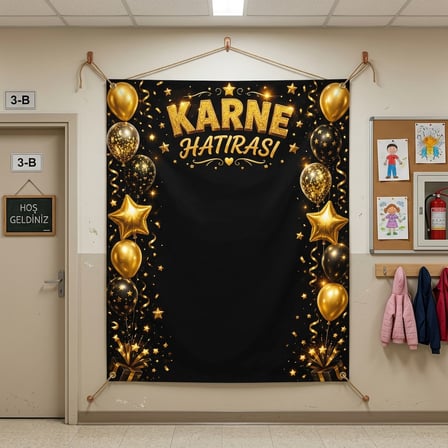 Karne Günü Hatıra Fotoğrafı PVC Vinil Afiş 160 x 200 cm | Tek Parça 02